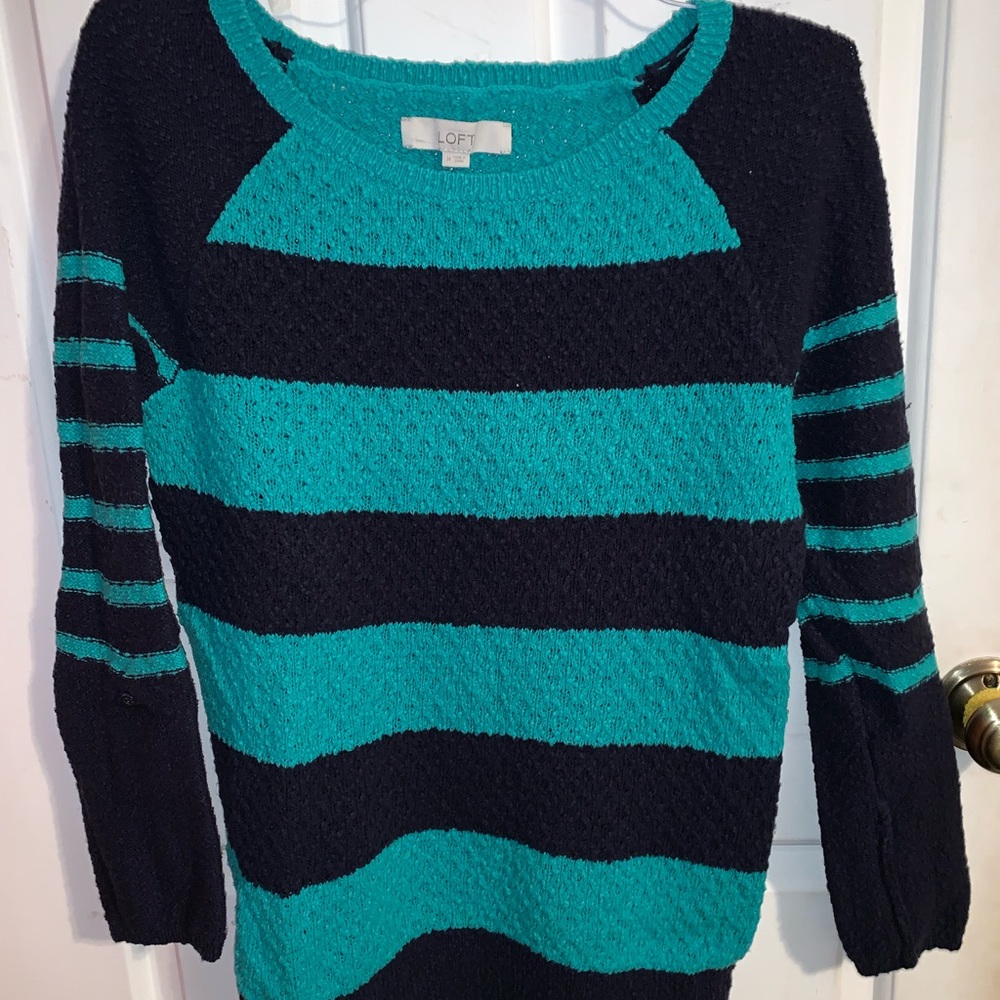 Navy and aqua sweater!